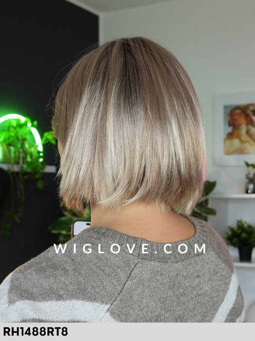 lark estetica designs parrucca bob sintetica tradizionale liscia con frangetta fatta a macchina accattaccatura naturale