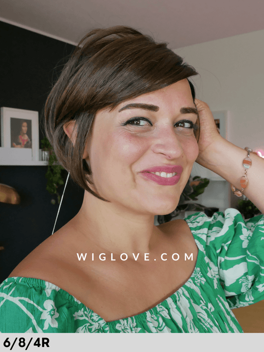 LAVENDER - attaccatura naturale, riga sinistra - Wig Love - Parrucca Sintetica6/8/4R