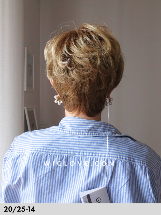 leilah mono small gisela mayer parrucca corta fatta a mano poliuretano fibra sintetica lacefront monofilamento taglio corto pixie 