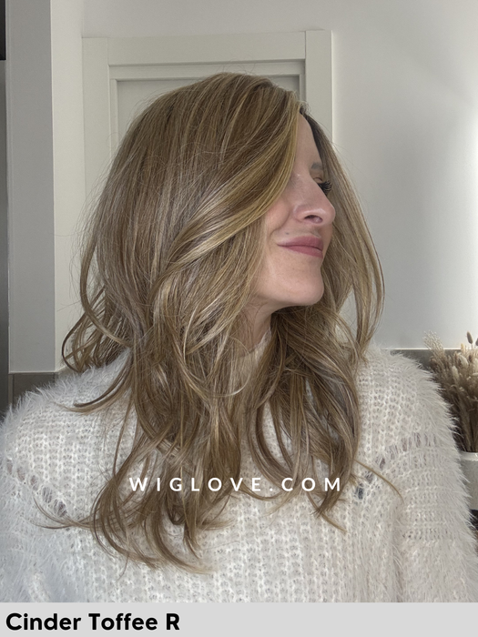 leoni alexander couture rene of paris parrucca mossa lunga e scalata  fibra sintetica termoresistente piastrabile riga sinistra attaccatura naturale