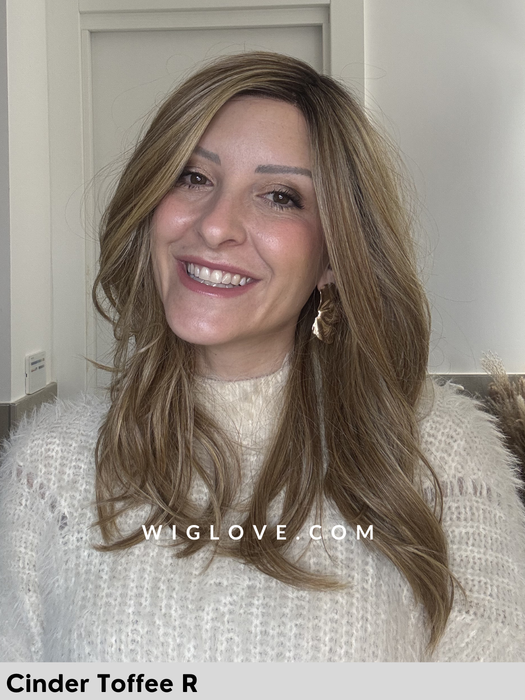 leoni alexander couture rene of paris parrucca mossa lunga e scalata  fibra sintetica termoresistente piastrabile riga sinistra attaccatura naturale