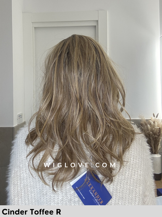 leoni alexander couture rene of paris parrucca mossa lunga e scalata  fibra sintetica termoresistente piastrabile riga sinistra attaccatura naturale