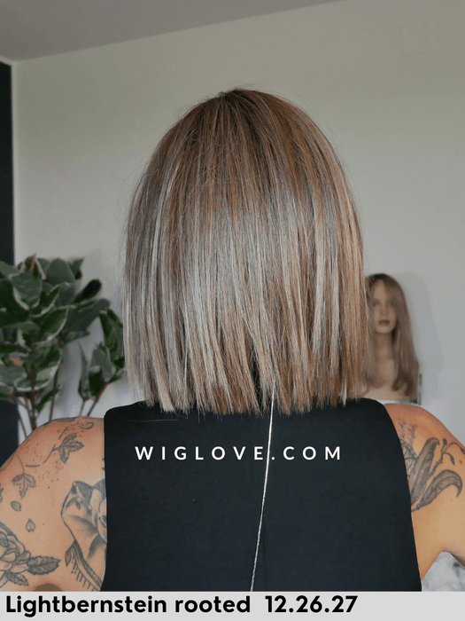 lia ellen wille parrucca caschetto liscio in fibra termoresistente con attaccatura naturale lacefront riga sinistra monofilamento laterale