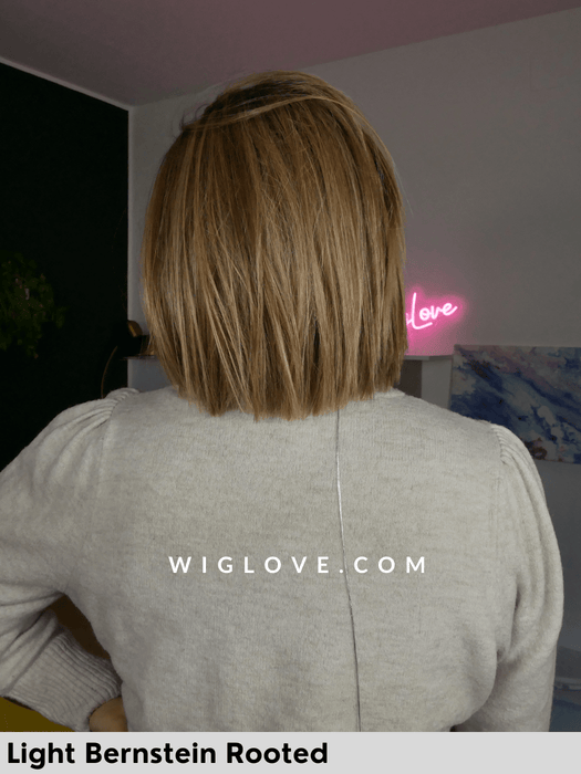 lia ellen wille parrucca caschetto liscio in fibra termoresistente con attaccatura naturale lacefront riga sinistra monofilamento laterale