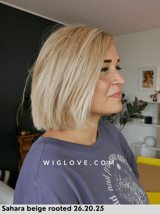 lia ellen wille parrucca caschetto liscio in fibra termoresistente con attaccatura naturale lacefront riga sinistra monofilamento laterale