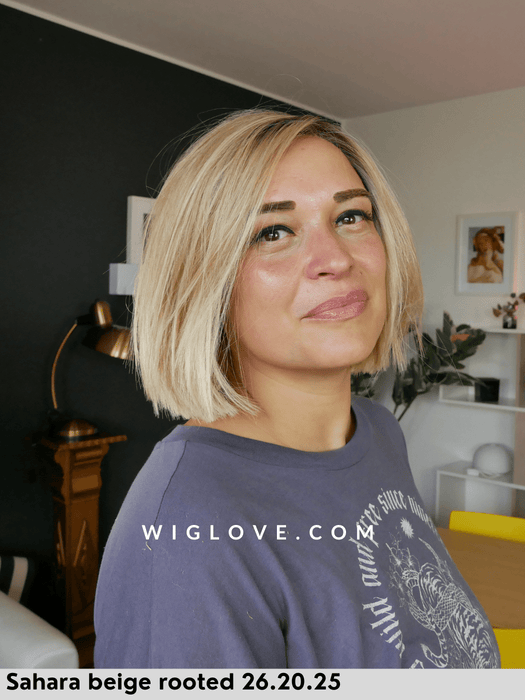 lia ellen wille parrucca caschetto liscio in fibra termoresistente con attaccatura naturale lacefront riga sinistra monofilamento laterale