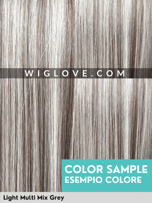 HH REMY ENERGY Capelli Naturali Remy - riga libera, attaccatura naturale, pettinini - Wig Love - Parrucca Capelli VeriLIght Multi Mix Grey