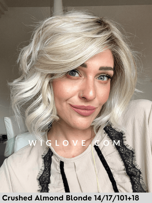 LOS ANGELES - riga sinistra, attaccatura naturale - Wig Love - Parrucca SinteticaCrushed Almond Blonde Rooted