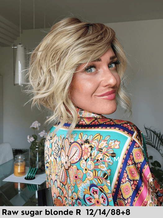 los angeles belle tress parrucca mossa in fibra sintetica termoresistente caschettocorto scalatoriga sinistra lacefront attaccatura naturale