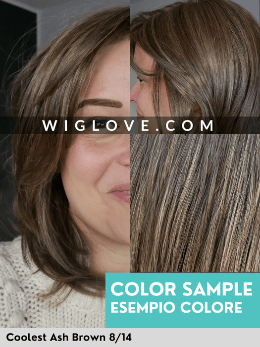 LOS ANGELES - riga sinistra, attaccatura naturale - Wig Love - Parrucca SinteticaTriple Chocolate Rooted