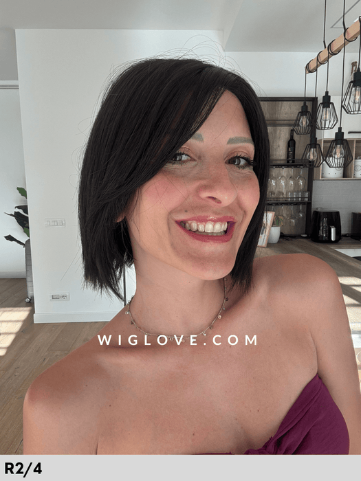 parrucca caschetto liscio sintetico estetica esigns swiss lace collection riga libera attaccatura naturale lacefront monofilamento