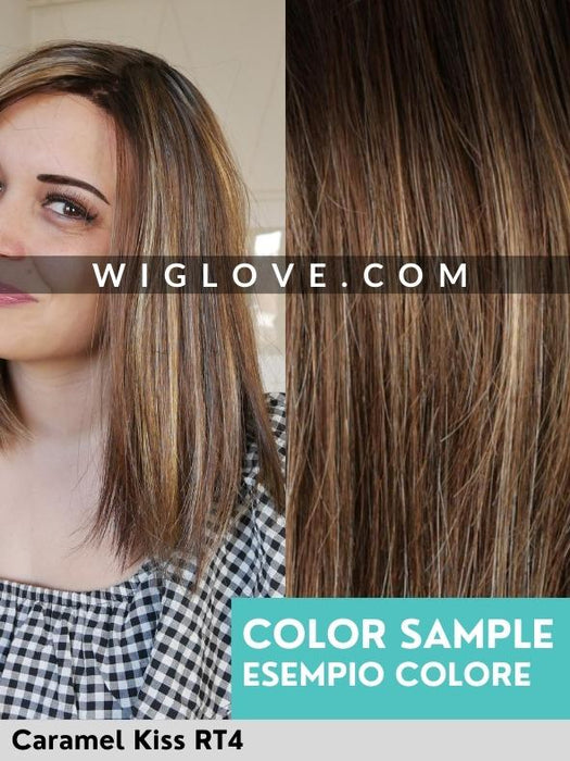 LUMI - riga libera, attaccatura naturale - Wig Love - Parrucca SinteticaCaramel Kiss RT4