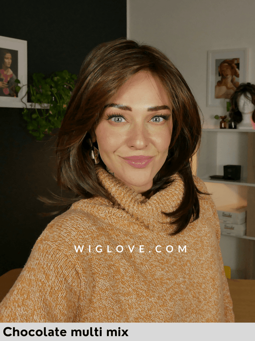 luna parrucca sintetica termoresistente con lacefront attaccatura naturale monofilamento al vortice ellen wille 