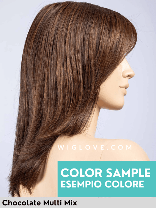 LUNA - attaccatura naturale, monofilamento al vortice - Wig Love - Parrucca SinteticaDark Brown Mix