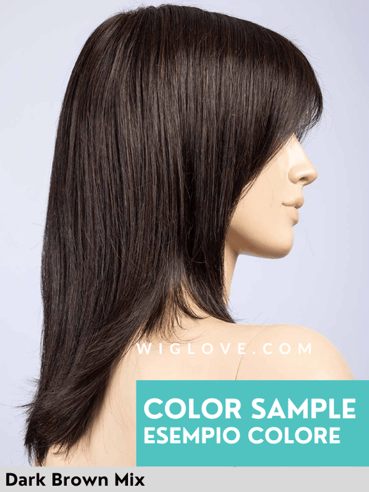 LUNA - attaccatura naturale, monofilamento al vortice - Wig Love - Parrucca SinteticaDark Brown Mix