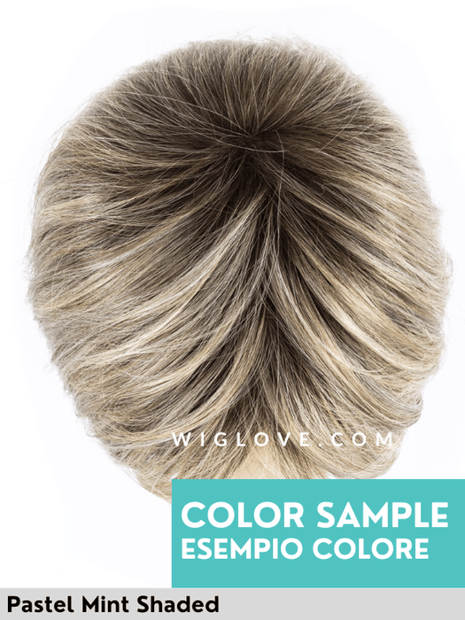 LUNA - attaccatura naturale, monofilamento al vortice - Wig Love - Parrucca SinteticaPastel Mint Shaded