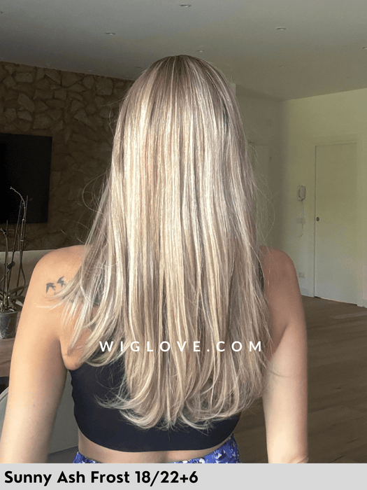 luxery lace e gisela mayer parrucca lunga capello naturale Remy 100% fatta a mano lacefront monofilamento riga libera retro chiuso poliuretano taglia M