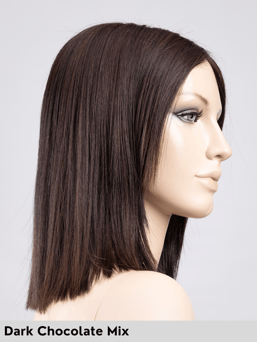 LUZZI MONO PART - riga centrale, attaccatura naturale - Wig Love - Parrucca SinteticaDark Chocolate Mix