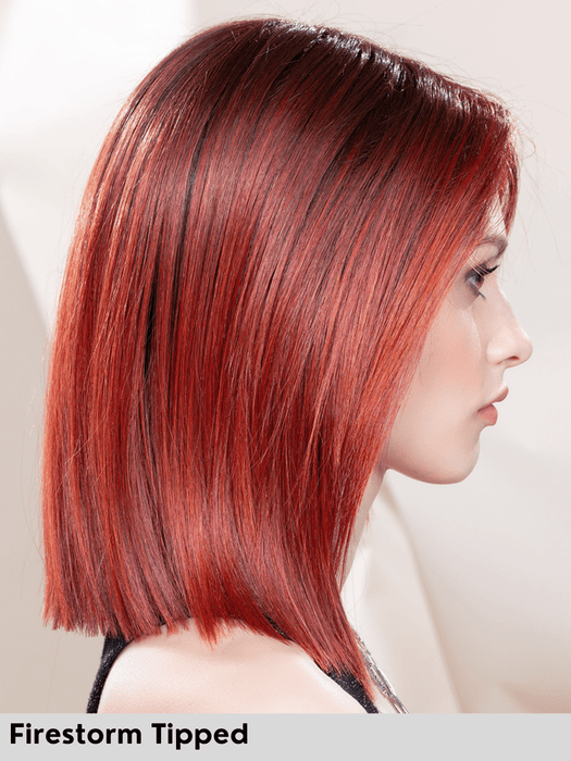 LUZZI MONO PART - riga centrale, attaccatura naturale - Wig Love - Parrucca SinteticaFirestorm Tipped