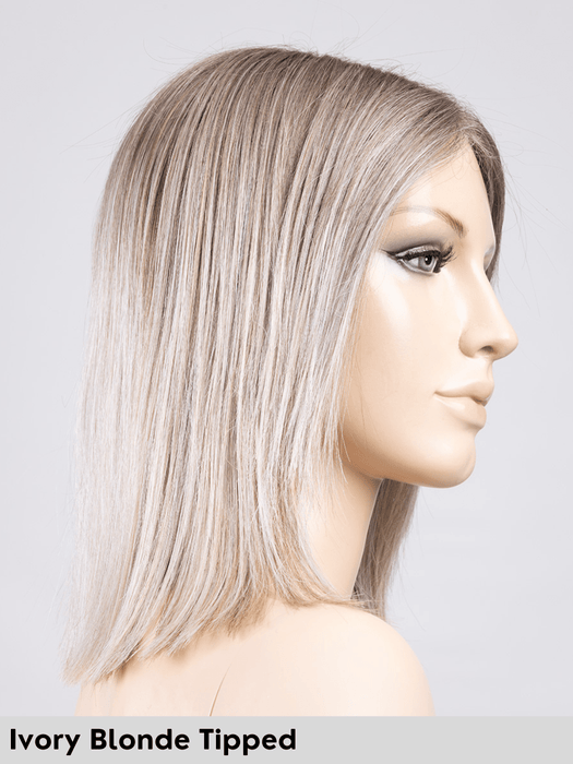 LUZZI MONO PART - riga centrale, attaccatura naturale - Wig Love - Parrucca SinteticaIvory Blonde Tipped