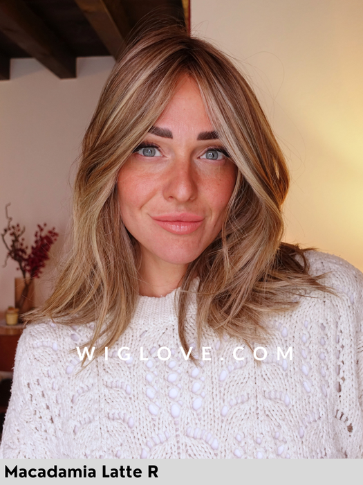 lyon belle tress parrucca alle spalle mossa sintetica piastrabile taglia M lace front riga centrale