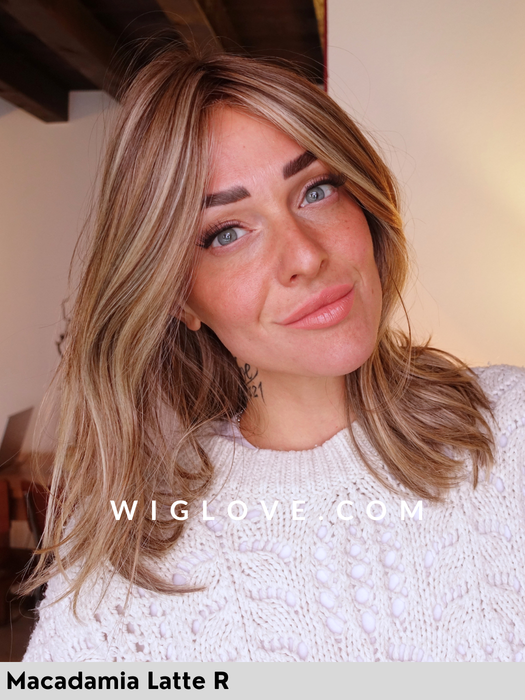 lyon belle tress parrucca alle spalle mossa sintetica piastrabile taglia M lace front riga centrale