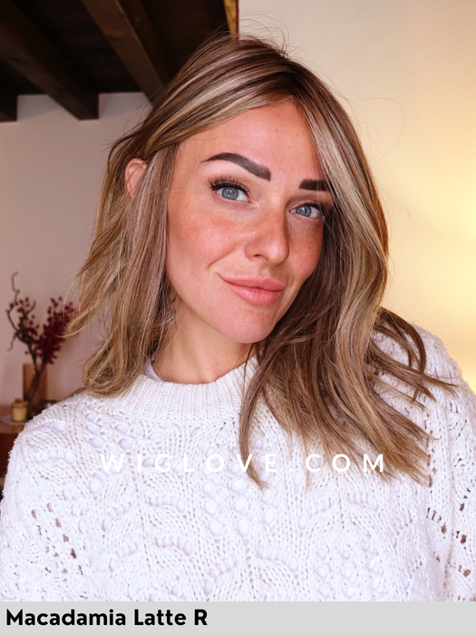 lyon belle tress parrucca alle spalle mossa sintetica piastrabile taglia M lace front riga centrale