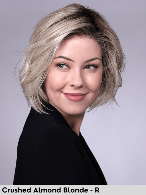 MADISON - attaccatura naturale, riga sinistra - Wig Love - Parrucca SinteticaCrushed Almond Blonde Rooted