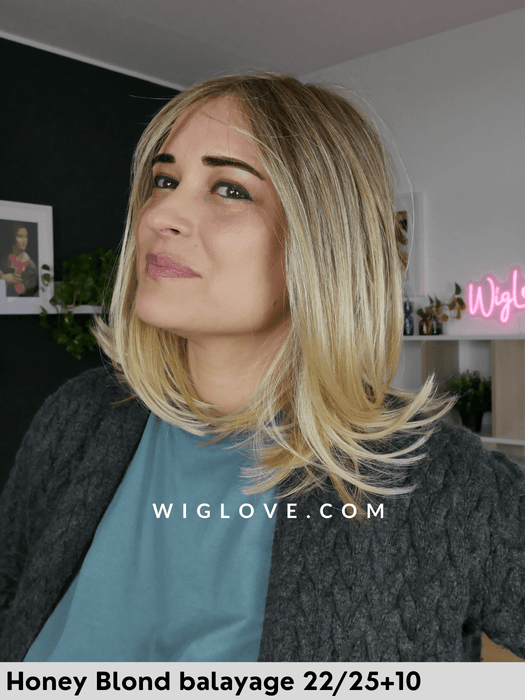 magic advance gisela mayer parrucca alle spalle liscia in fibra sintetica piastrabile termoresistente con attaccatura naturale lacefront riga centrale