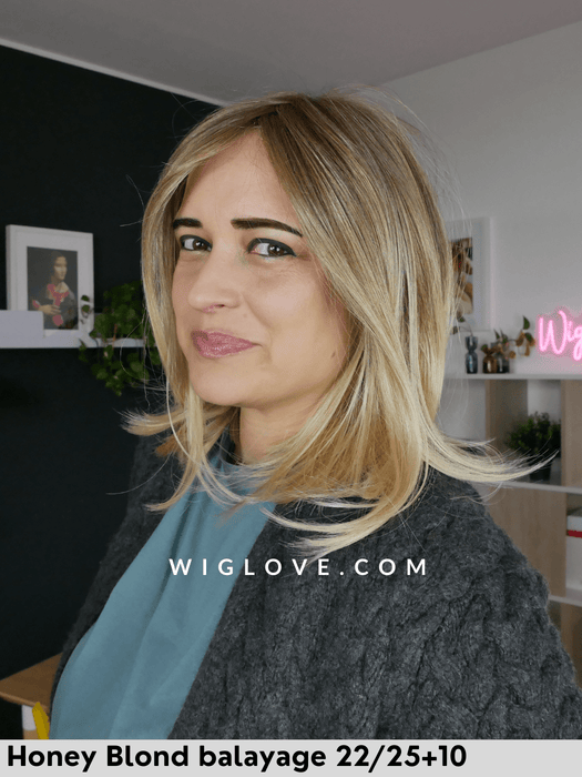 magic advance gisela mayer parrucca alle spalle liscia in fibra sintetica piastrabile termoresistente con attaccatura naturale lacefront riga centrale