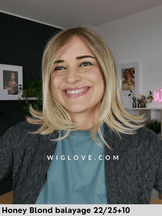 magic advance gisela mayer parrucca alle spalle liscia in fibra sintetica piastrabile termoresistente con attaccatura naturale lacefront riga centrale