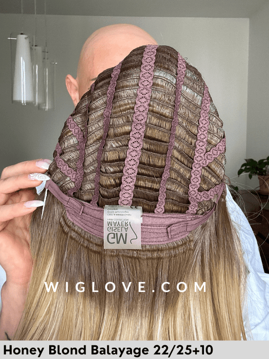 MAGIC ADVANCE - riga centrale, attaccatura naturale - Wig Love - Parrucca SinteticaHoney Blond Balayage 22/25+10