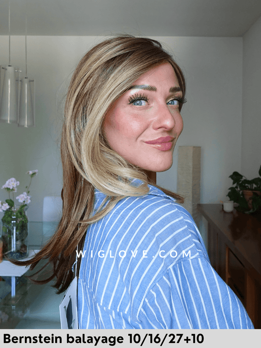 magic arrow gisela mayer parrucca lunga e scalata fibra sintetica termoresistente lacefront riga sinistra colori balayage