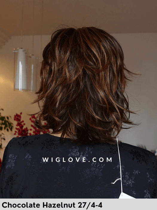 magic cuba gisela mayer parrucca sintetica piastrabile scalata shaggy cut con frangetta lacefront monofilamento al vortice magic collection