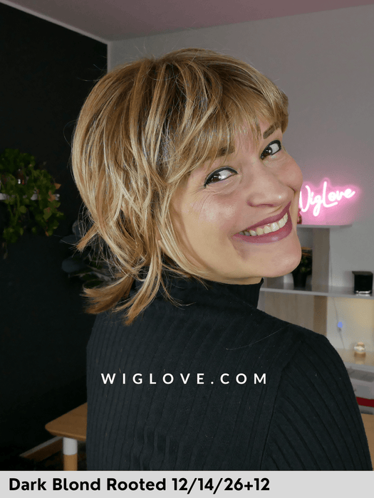 magic cuba gisela mayer parrucca sintetica piastrabile scalata shaggy cut con frangetta lacefront monofilamento al vortice magic collection