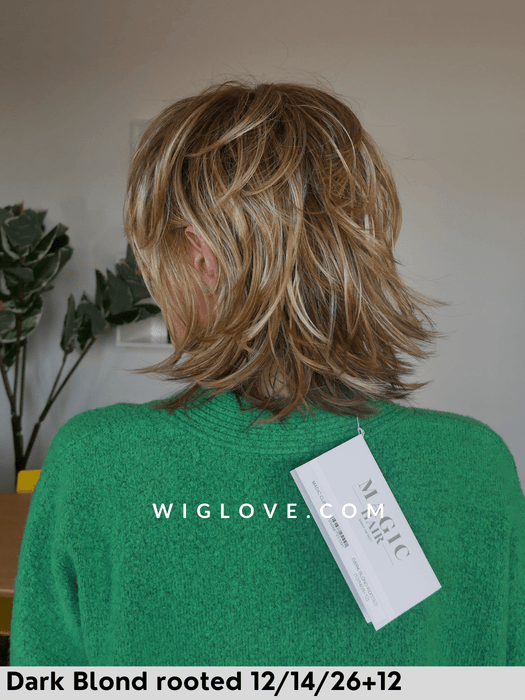 magic cuba gisela mayer parrucca sintetica piastrabile scalata shaggy cut con frangetta lacefront monofilamento al vortice magic collection