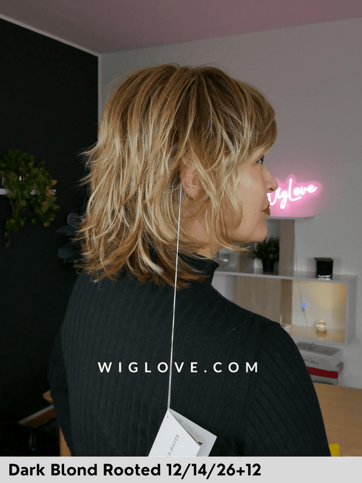 magic cuba gisela mayer parrucca sintetica piastrabile scalata shaggy cut con frangetta lacefront monofilamento al vortice magic collection