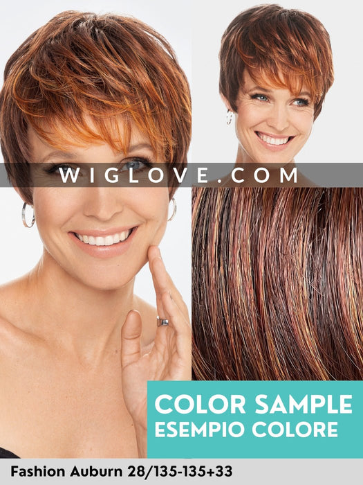 MAGIC CUT - monofilamento al vortice, lace front - Wig Love - Parrucca SinteticaDark Blond Rooted 12/14/26+12