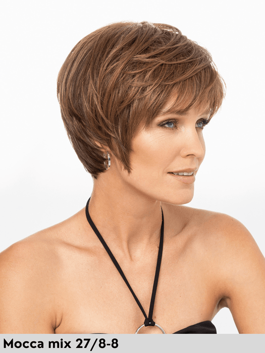 MAGIC CUT - monofilamento al vortice, lace front - Wig Love - Parrucca SinteticaMocca Mix 27/8 - 8
