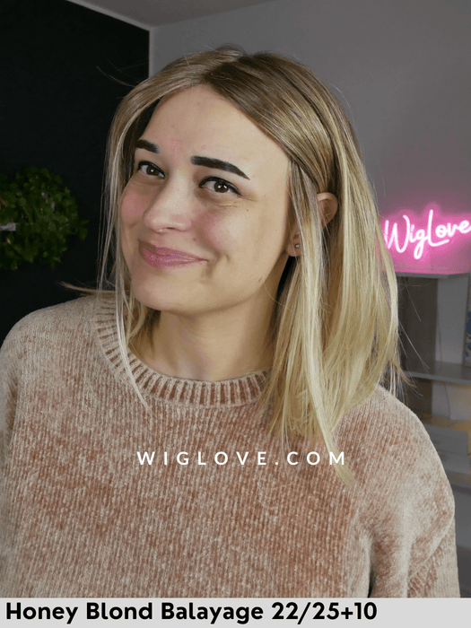 magic drive heatfriendly wig parrucca termoresistente gisela mayer caschetto lungo liscio riga centrale attaccatura naturale lacefront retro aperto fatto a macchia magic collection