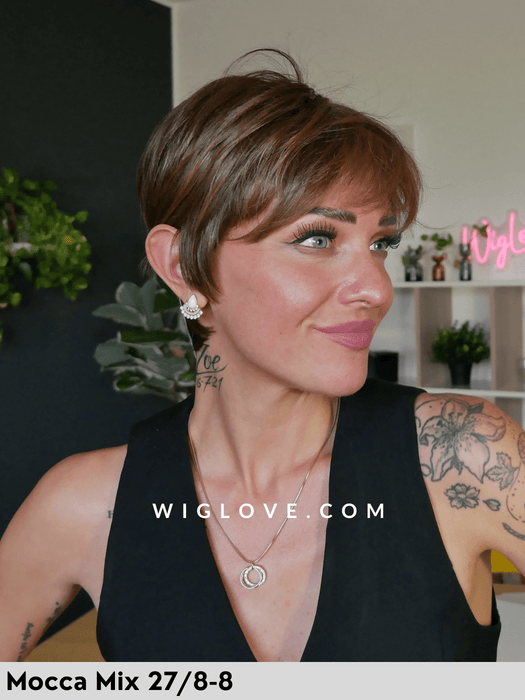 magic hip gisela mayer parrucca corta 2035 fibra sintetica termoresistente mini-lacefront riga in monofilamento sinistra basso volume