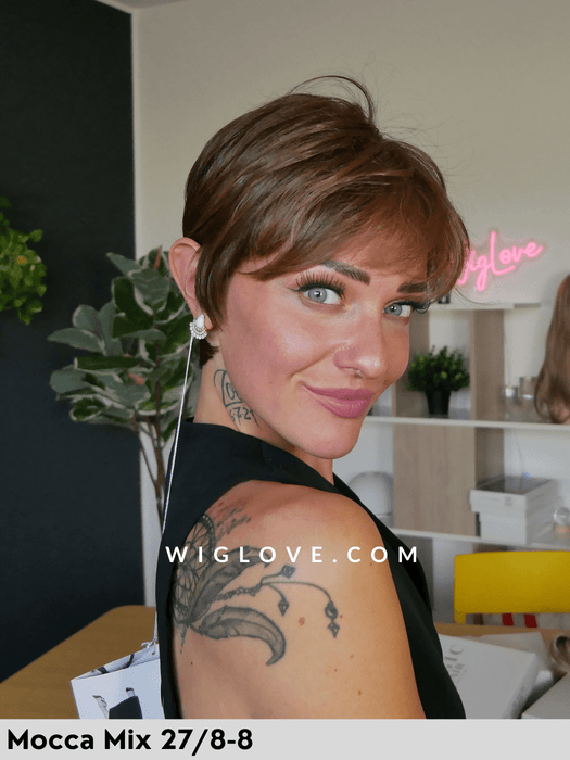 magic hip gisela mayer parrucca corta 2035 fibra sintetica termoresistente mini-lacefront riga in monofilamento sinistra basso volume