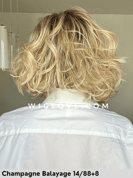 MAGIC LEVEL - riga sinistra, attaccatura naturale - Wig Love - Parrucca SinteticaChampagne Balayage 14/88+8
