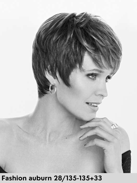 MAGIC LIZA - Attaccatura naturale, monofilamento al vortice - Wig Love - Parrucca SinteticaFashion Auburn 28/135 - 135+33