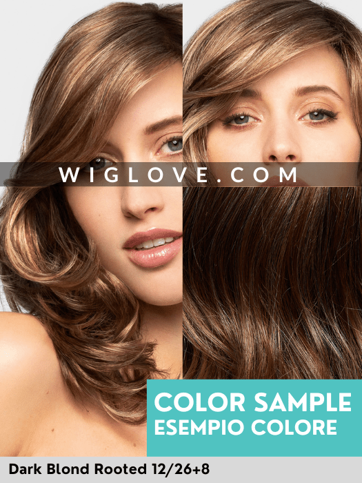 MAGIC LIZZY MONO LACE - attaccatura naturale, riga libera - Wig Love - Parrucca SinteticaDark Blond Rooted 12/14/26+12