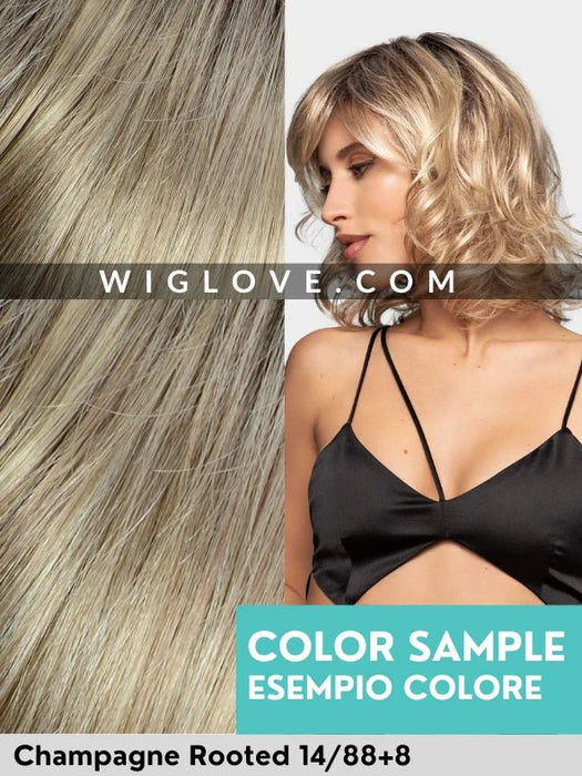 MAGIC LIZZY - Monofilamento al Vortice - Wig Love - Parrucca SinteticaChampagne Rooted 14/88+8