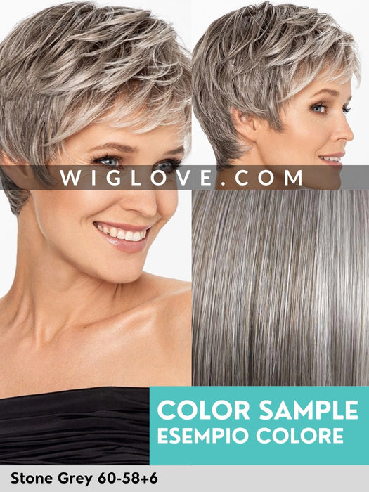 MAGIC LIZZY - Monofilamento al Vortice - Wig Love - Parrucca SinteticaStone Grey 60 - 58+6