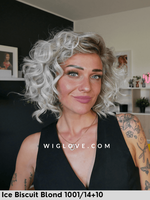 magic mika  gisela mayer parrucca riccia 2025 fibra sintetica termoresistente lacefront riga sinistra in monofilamento attaccatura naturale