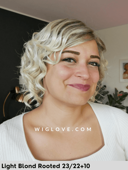 magic mika  gisela mayer parrucca riccia 2025 fibra sintetica termoresistente lacefront riga sinistra in monofilamento attaccatura naturale