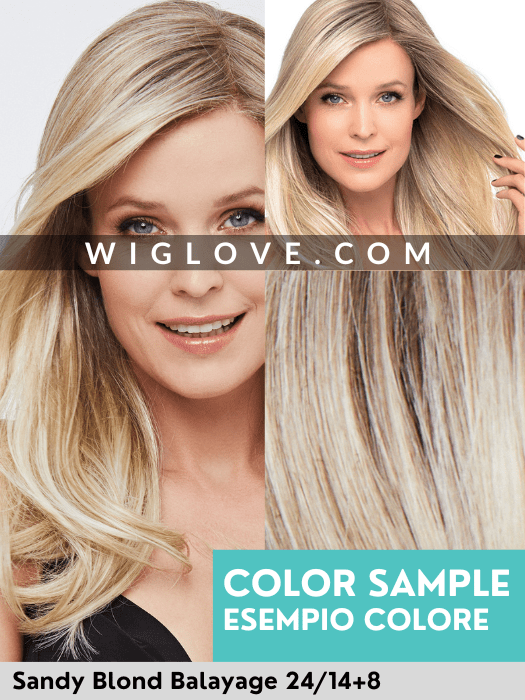 MAGIC MUSIC - monofilamento al vortice - Wig Love - Parrucca SinteticaSandy Blond Balayage 24/14+8